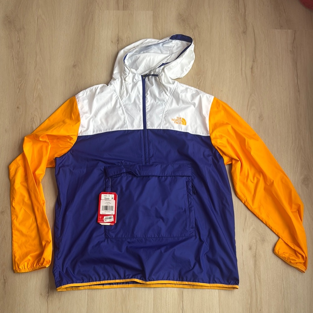 The North Face Blue and Orange Hooded Jacket